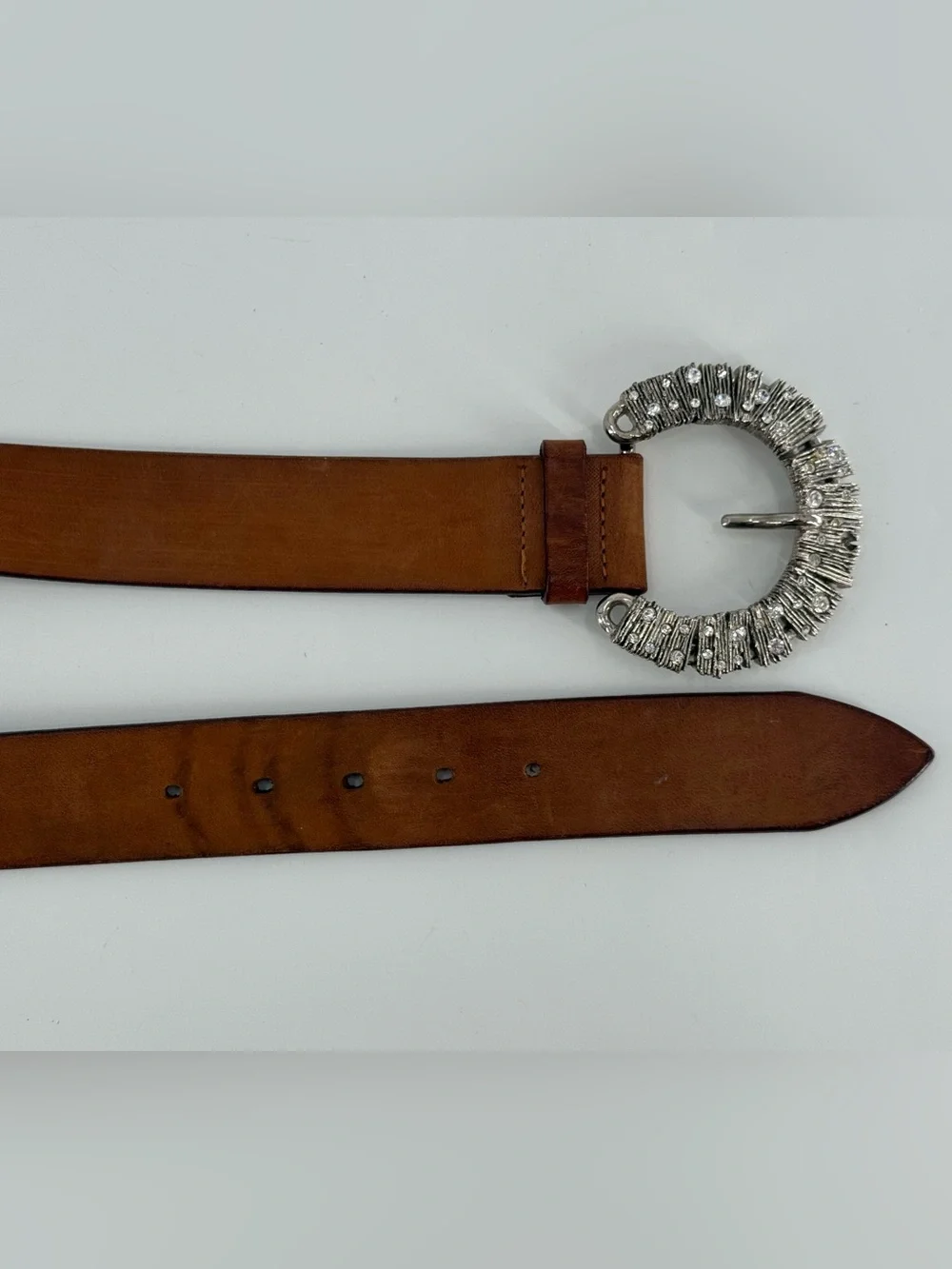 Stuart Weitzman Tan Italian Leather Belt M/L